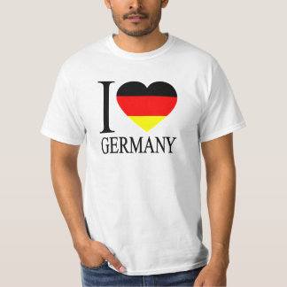 T-shirts Eu Amo a Alemanha Flag Heart