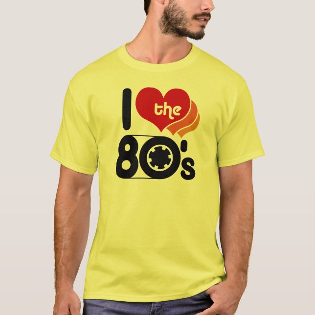 T-shirts Eu amo a anos 80 (Frente)
