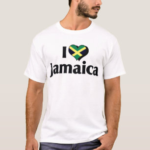 T-shirts Eu Amo a Bandeira da Jamaica