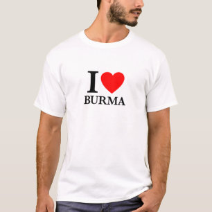 T-shirts Eu amo a Birmânia