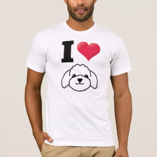 T-shirts Eu amo a caniche de brinquedo
