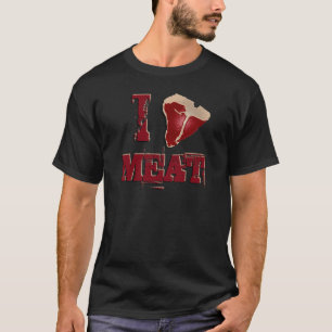 T-shirts Eu amo a carne