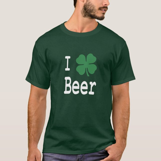 T-shirts Eu amo a cerveja (Frente)
