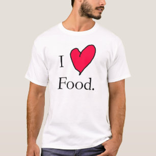 T-shirts Eu amo a comida