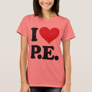 T-shirts Eu amo a educação física!