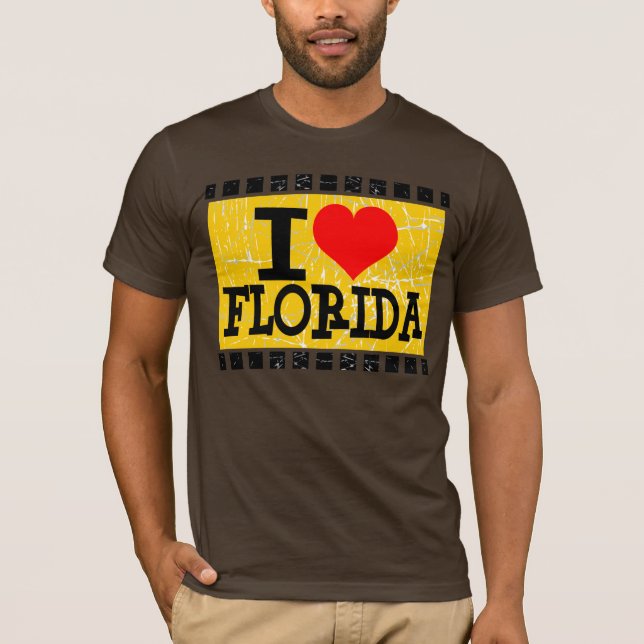 T-shirts Eu amo a Flórida (Frente)