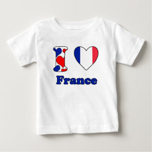 T-shirts Eu amo a França