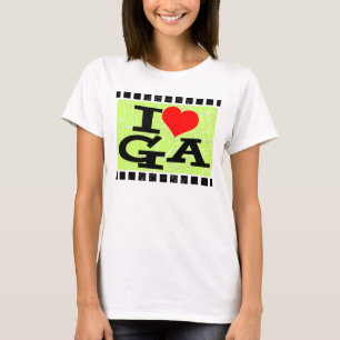 T-shirts Eu amo a Geórgia