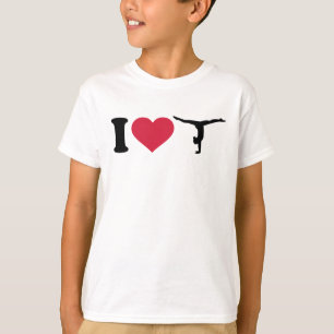 T-shirts Eu amo a ginástica