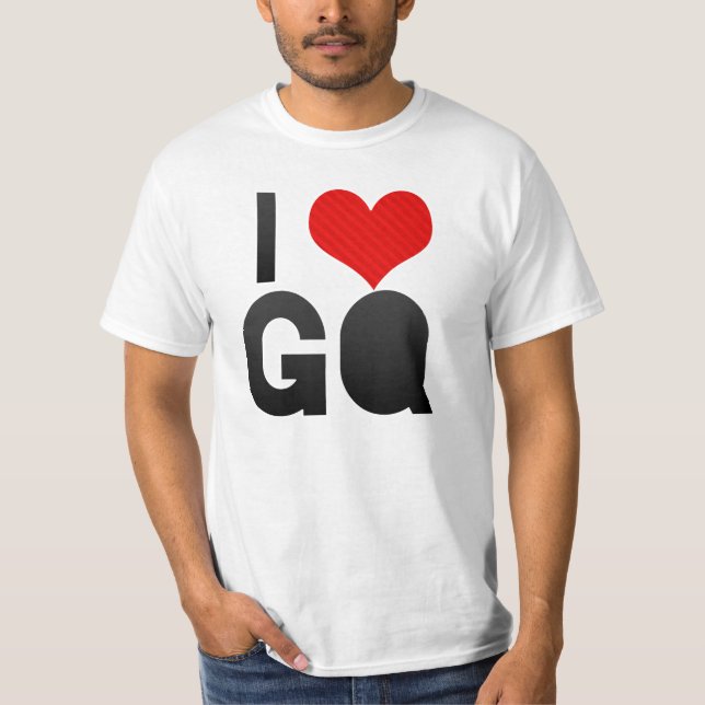 T-shirts Eu amo a GQ (Frente)