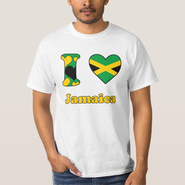 T-shirts Eu amo a Jamaica (Frente)