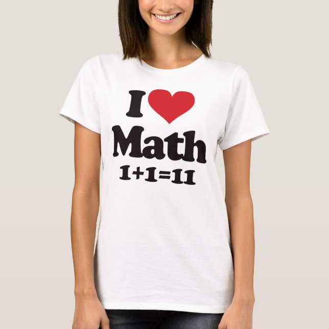 T-shirts Eu amo a matemática! (Frente)
