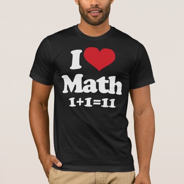 T-shirts Eu amo a matemática! (Frente)