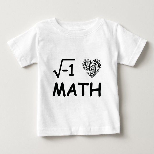 T-shirts Eu amo a matemática (Frente)