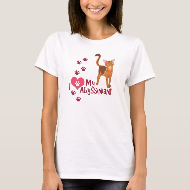 T-shirts Eu Amo A Minha Abissínia! (Frente)