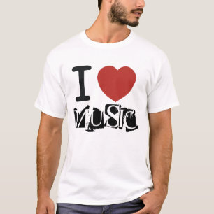 T-shirts Eu amo a música