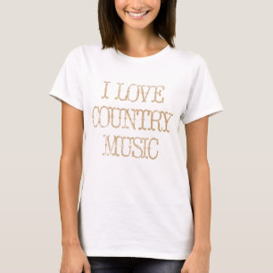 T-shirts Eu amo a música country