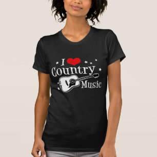 T-shirts Eu amo a música country