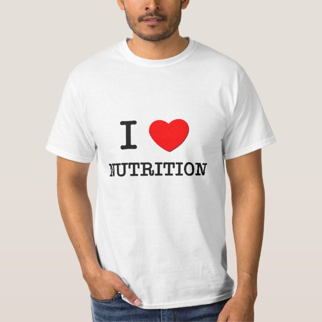 T-shirts Eu amo a nutrição (Frente)