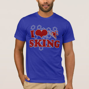 T-SHIRTS EU AMO A PARTE SUPERIOR DE SKING