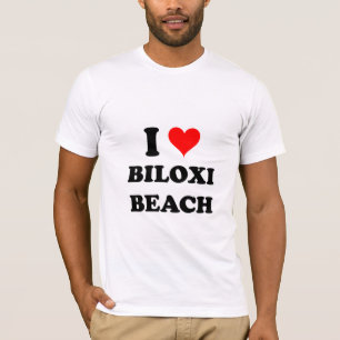 T-shirts Eu amo a praia de Biloxi