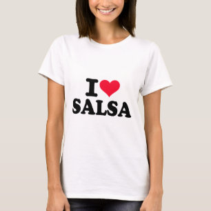 T-shirts Eu amo a salsa