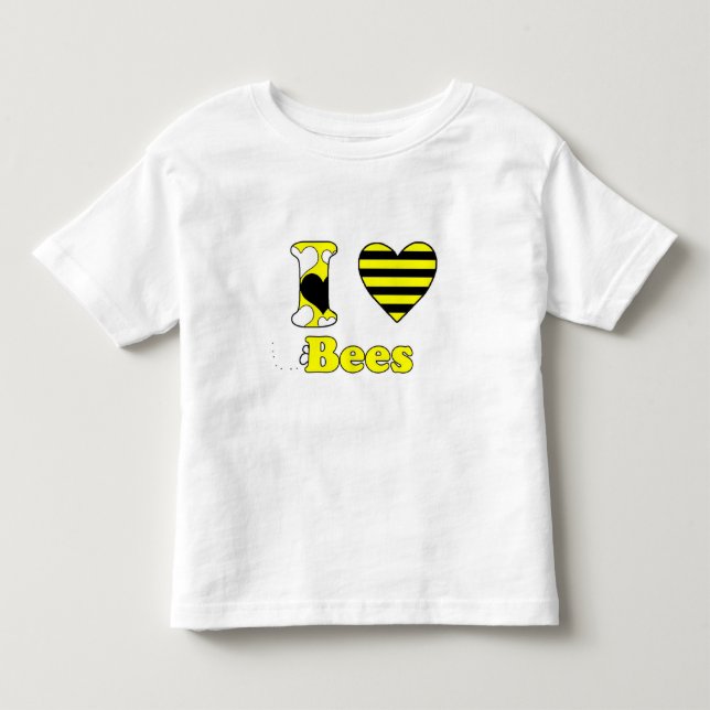 T-shirts Eu amo abelhas (Frente)