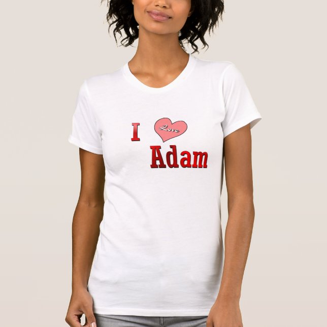 T-shirts Eu amo Adam (Frente)