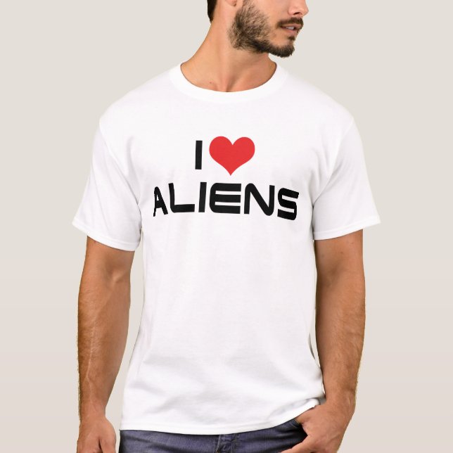 T-shirts Eu Amo Alienígenas (Frente)