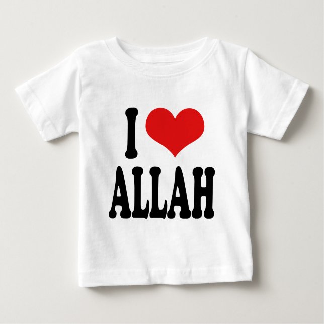 T-shirts Eu amo Allah (Frente)