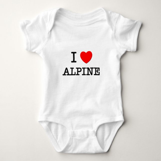 T-shirts Eu amo alpino (Frente)