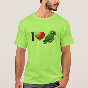 T-shirts Eu amo Amazons Amarelos-naped