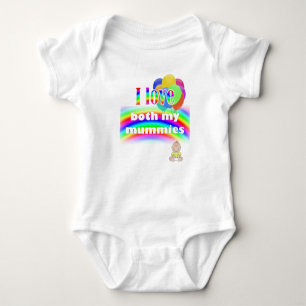T-shirts Eu amo ambas minhas mamãs: parentalidade lésbica