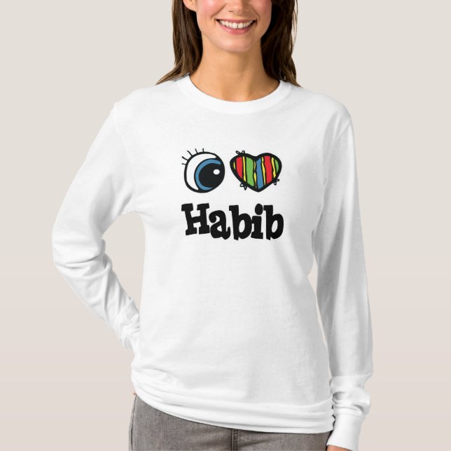T-shirts Eu Amo (Amo) Habib (Frente)