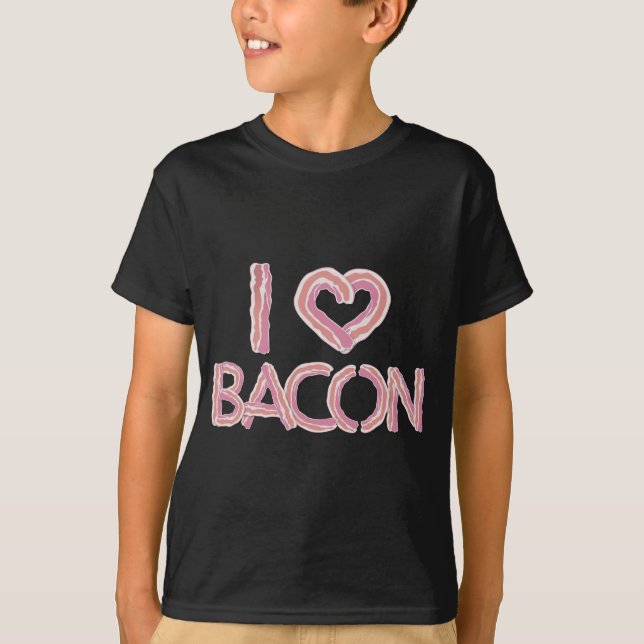 T-shirts Eu Amo Bacon (Frente)