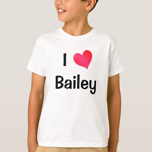 T-shirts Eu Amo Bailey (Frente)