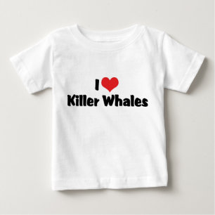 T-shirts Eu Amo Baleias Assassinas Coração