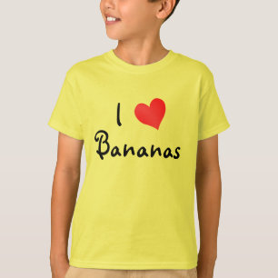 T-shirts Eu amo bananas