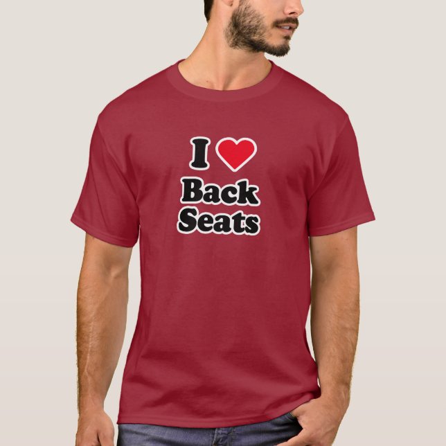 T-shirts Eu amo bancos traseiros (Frente)