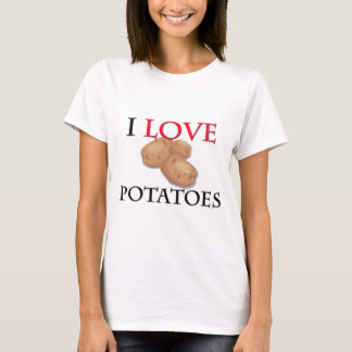 T-shirts Eu amo batatas