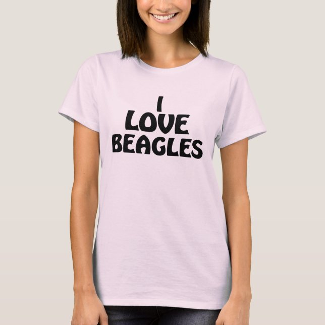 T-shirts Eu Amo Beagles (Frente)