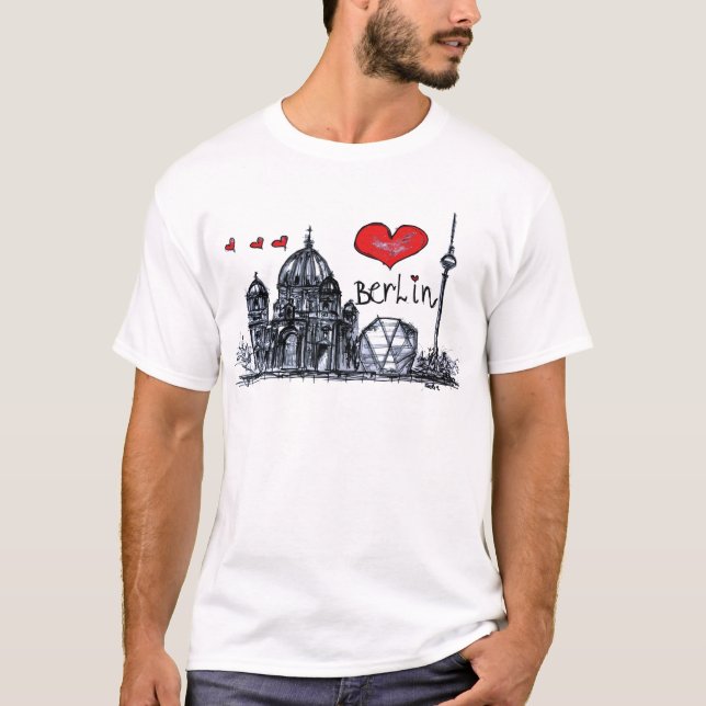 T-shirts Eu amo Berlim (Frente)