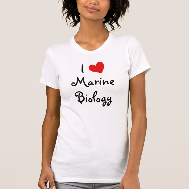 T-shirts Eu Amo Biologia Marinha (Frente)