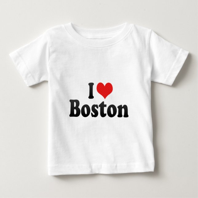 T-shirts Eu amo Boston (Frente)