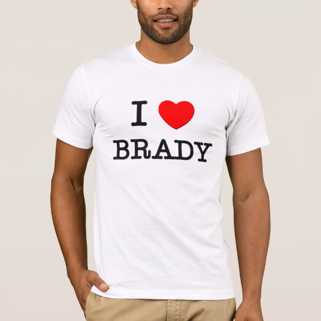 T-shirts Eu amo Brady (Frente)