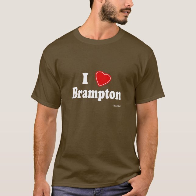 T-shirts Eu amo Brampton (Frente)