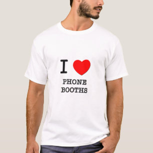 T-shirts Eu amo cabines de telefone