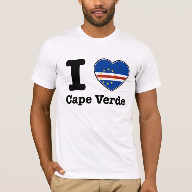 T-shirts Eu amo Cabo Verde (Frente)