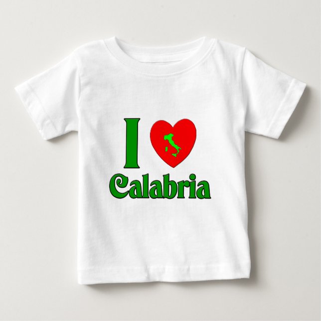 T-shirts Eu amo Calabria Italia (Frente)