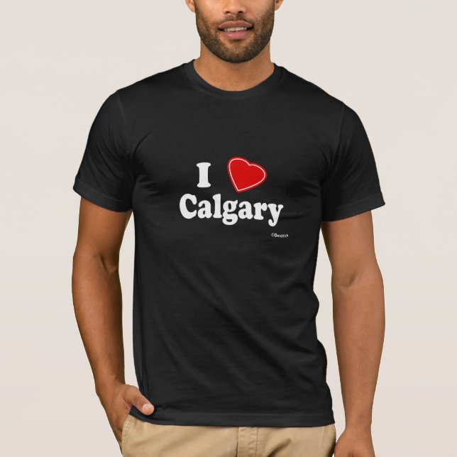 T-shirts Eu amo Calgary (Frente)
